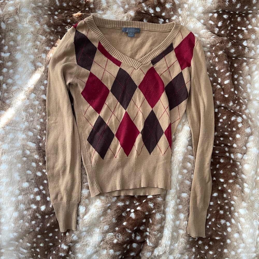 Forever 21 argyle sweater